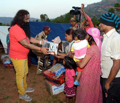 distributed relief material door to door