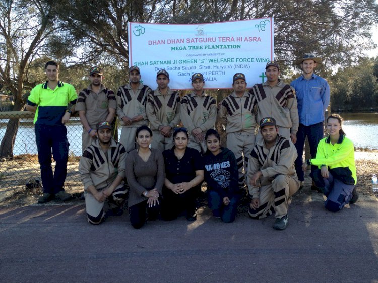 Tree Plantation By Shah Satnam Ji Green 'S' Welfare Force Wing, Perth (Australia)