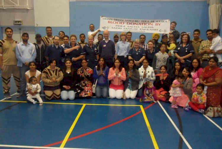 Blood Donation Camp held by Dera Sacha Sauda volunteers in UK