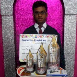 Kartik Insan Wins Third Position in Handwriting Olympiad at National Level