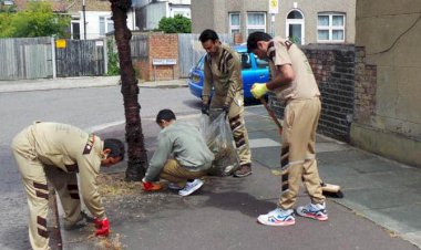 17th Cleanliness Campaign held by Shah Satnam Ji Green 'S' Welfare Force Wing Volunteers, Illford, London