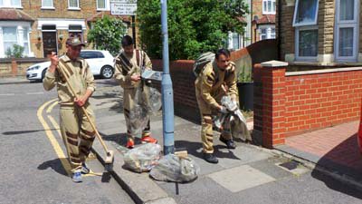 17th Cleanliness Campaign held by Shah Satnam Ji Green 'S' Welfare Force Wing Volunteers, Illford, London