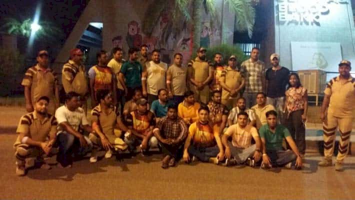 Shah Satnam Ji Green 'S' Welfare Force Wing Volunteers, Kuwait donated Blood for Shia Mosque Blast Victims
