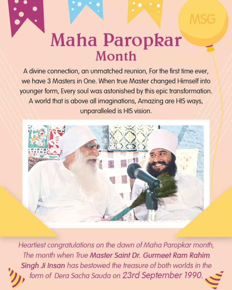 Celebrating the greatest benevolence: Maha Propkar Month September