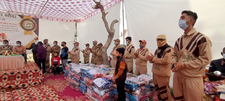 Warm Clothes Distribution by DSS Volunteers following the guidance of Saint Dr. Gurmeet Ram Rahim Singh Ji Insan