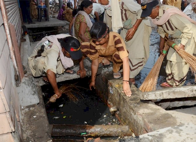 MSG Swachh Bharat Abhiyan was conducted in Panipat by Dera Sacha Sauda.