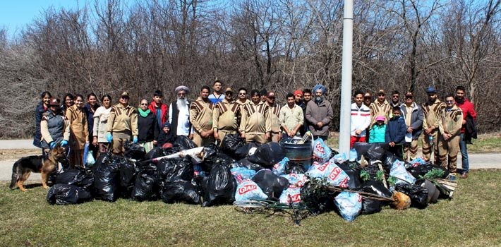 Dera Sacha Sauda Volunteers launch Cleanliness Drive at Hackett valley, Toronto