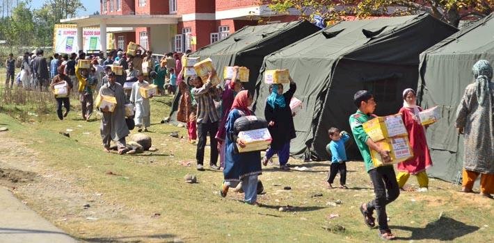 Untiring services to the flood affected Jammu & Kashmir by Dera Sacha Sauda