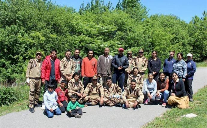 Tree Plantation at Hackett Valley in Toronto, Canada