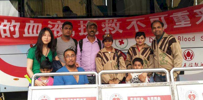 A Blood Donation Camp along with Tree Plantation Successfully Held in China